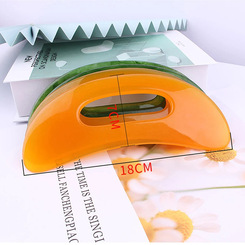Gouache Scraper Natural Stone Gua Sha Massage Comb Head Body Meridian Scraping Reflexology Blood Circulation Jade Therapy Tools