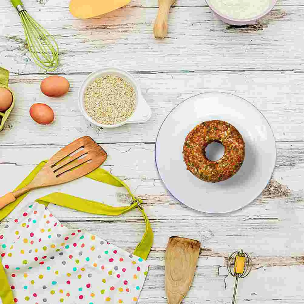 6 Pcs Enamel Plate Set Vintage Dinner Plates Camping Dishes Enamelware Fruit Platter Salad Bowl Dinner Plate Set Kitchenware