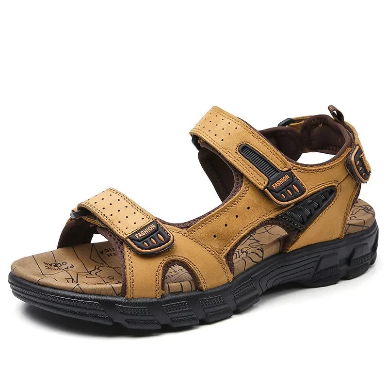 New Mens Sandals Summer Genuine Leather Sandals Men Outdoor Casual Lightweight Sandal Fashion Men Sneakers