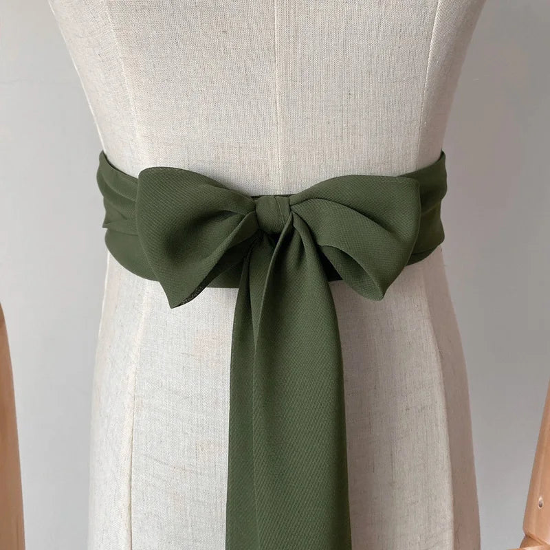 Traditional Chinese Girdle Hanfu Belt 200cm Summer Chiffon Belt Hanfu Waistband Dress Lace Up Long Ribbon Dress Sash Straps