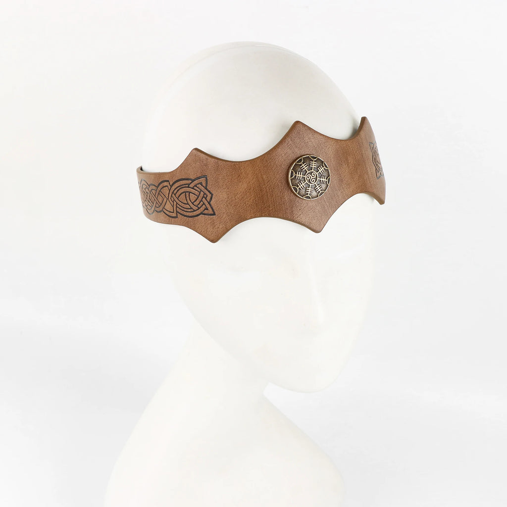 Ancient Roman Warrior Gladiator Headdress Headgear Medieval Samurai Headpiece Headband Viking King Crown Dress Up Hair Accessory