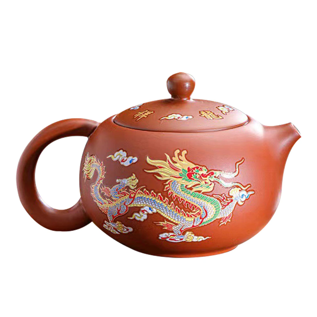 Chinese Style Color-changing Purple Clay Teapot, Anti-Scald Handle Purple Clay Teapot Ceramics Tea Set Gift For Tea Lover ﻿