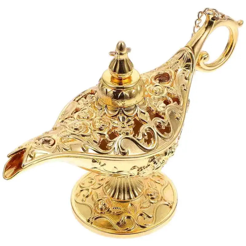 Lamp Decor Oil Decorations Vintage Party Ghee Retro Artistic Desktop Ornament Aladin Lantern Table Holder Legend Purse Birthday