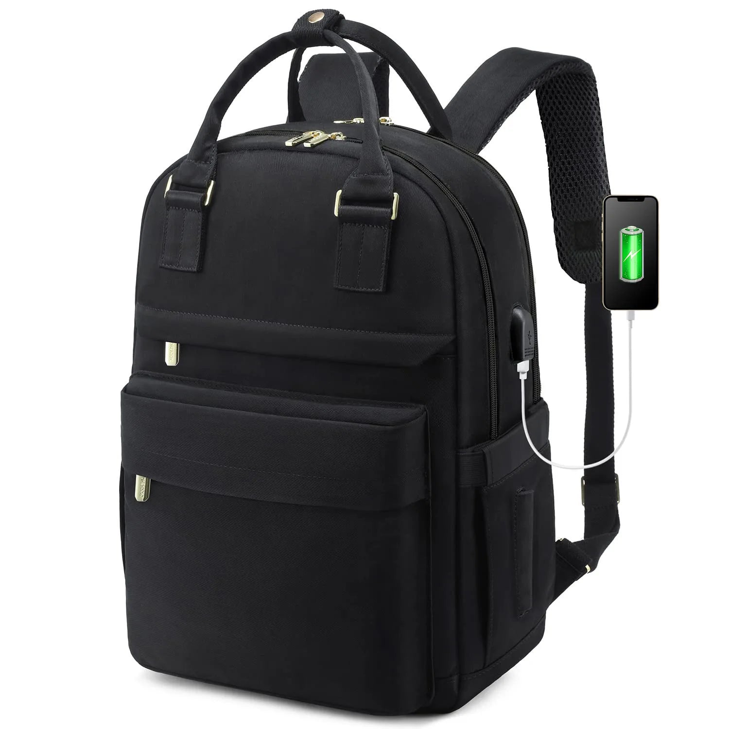 Laptop Backpack For Women 15.6 Inch With USB Port Waterproof Travel Bags Vintage Daypacks Bookbag For College School Work