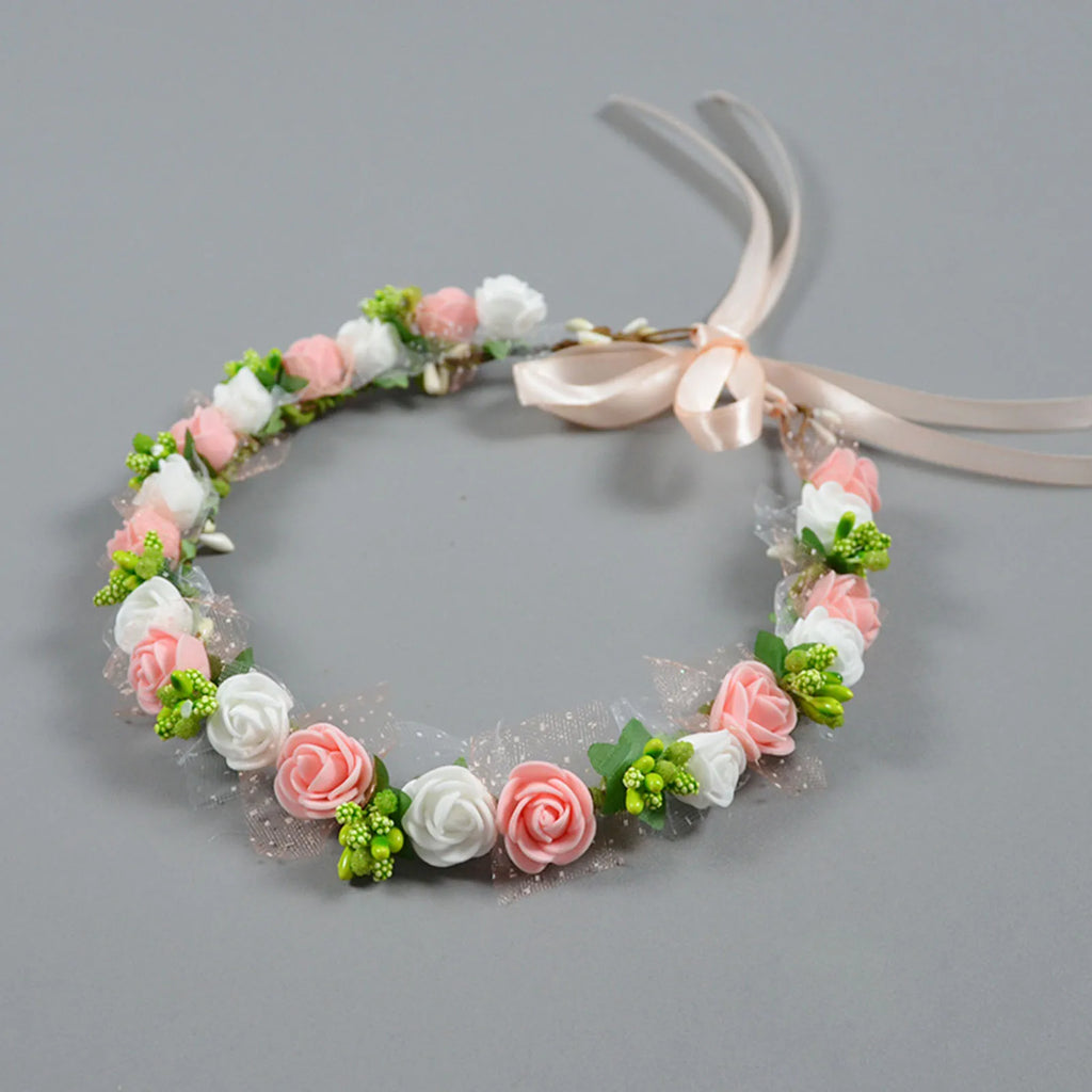Bridal Flower Headband Bohemian Flower Crowns Floral Garland Wedding Wreaths Hair Vine Headpiece Wedding Hair Accessories