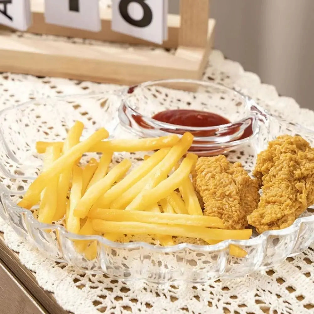 Shell DishTransparent Dumpling Plate with Vinegar Discs Sushi Breakfast Dried Fruit Snack Shell Spitting Dish Fruit Plate