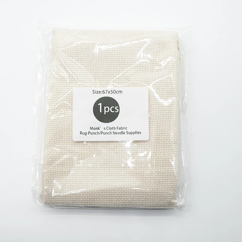 Cotton Monks Cloth for DIY Embroidery Needlework Fabric Sewing Punch Needle Crafts Monk's Cloth Accessory Handmade Chrismas Gift