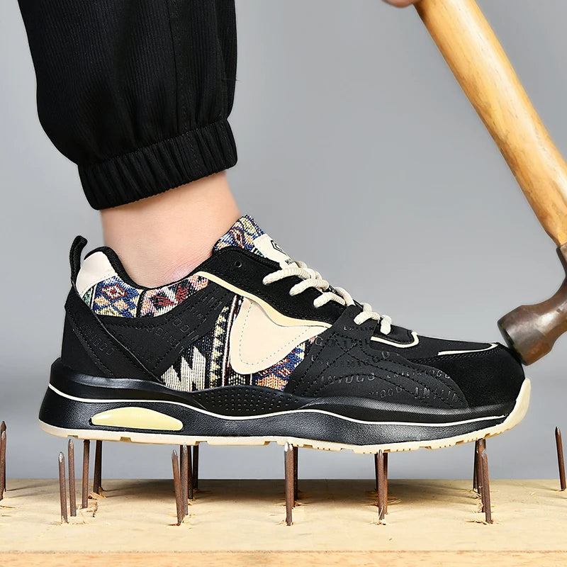 Safety Shoe Men Work Shoes Lightweight Comfortable Safety Sneakers with Steel Toe Caps Breathable Non-Slip male Work Sneakers