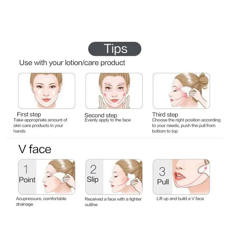 Natural Rose Jade Gua Sha Gouache Scraper Massager for Face Body Facial Skin Lifting Wrinkle Remove Beauty SPA Care Tools