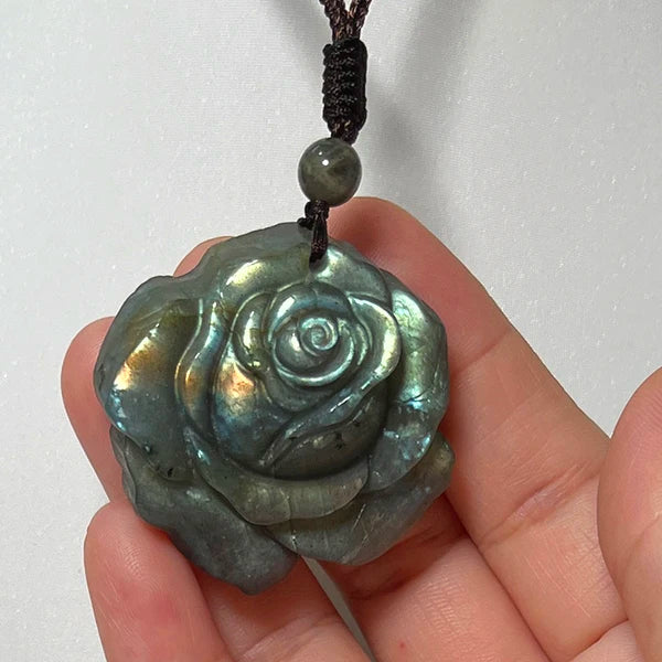 Necklace Pendant Natural Stone Irregular Shape Bead Blue Green Orange Labradorite Pendant for Women Men Jewelry 1Pcs