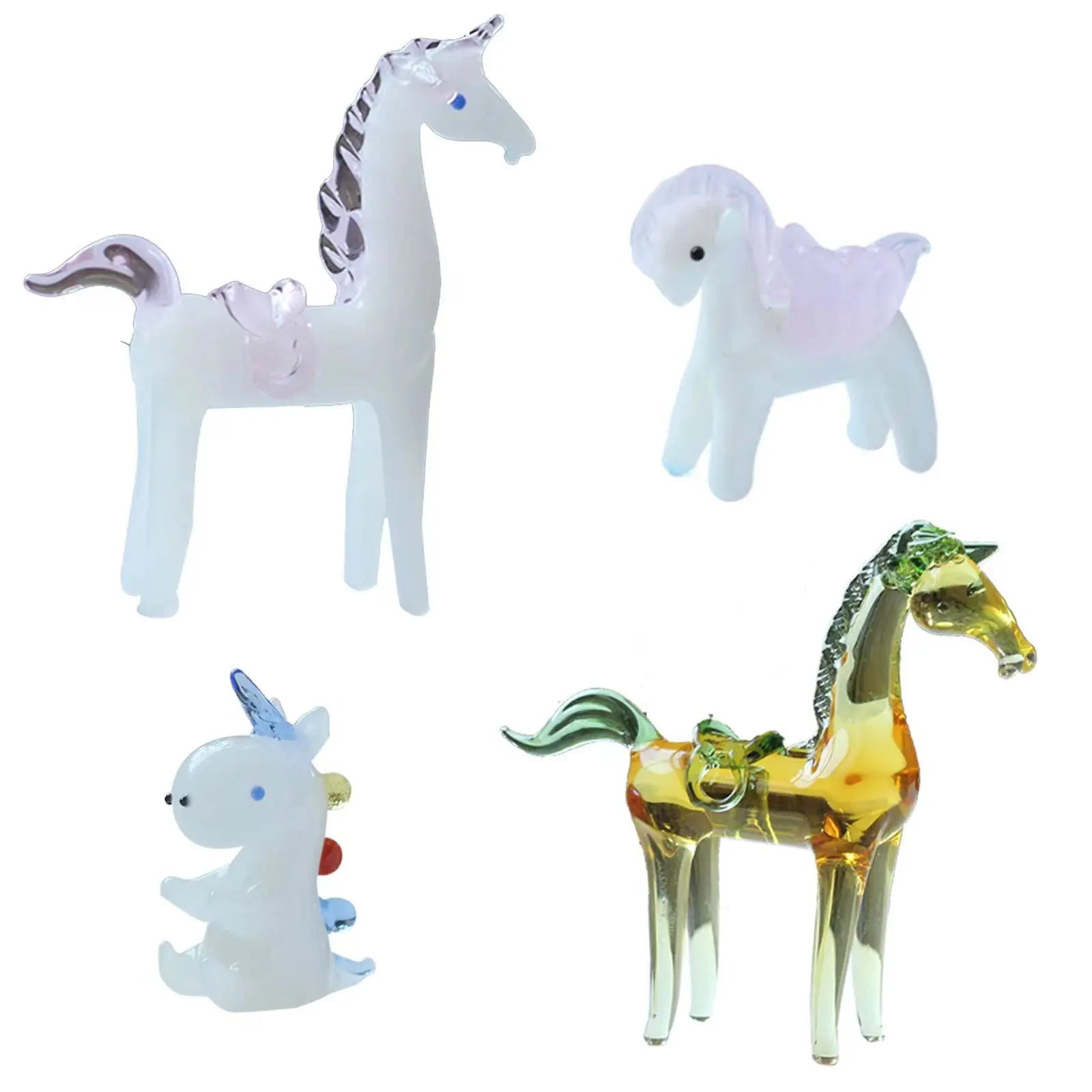 Liuli Zodiac horse ornament statue creative horse office decoration desktop glass crafts meaning horse to success