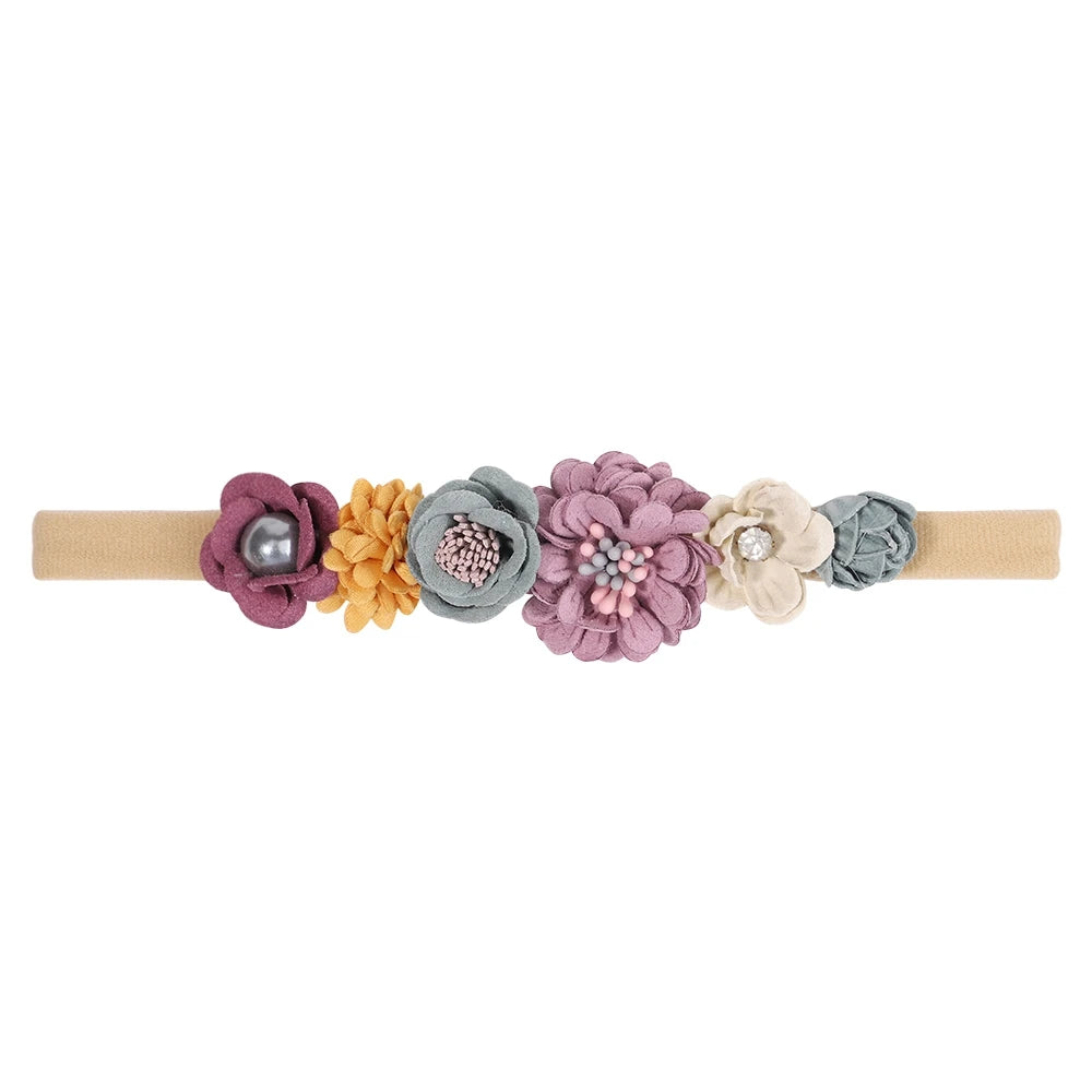 Baby Girl Headband Cute Flower Elastic Hair Band Newborn Head Toddler Headband Headwear Baby Hair Accessories Christmas Gifts