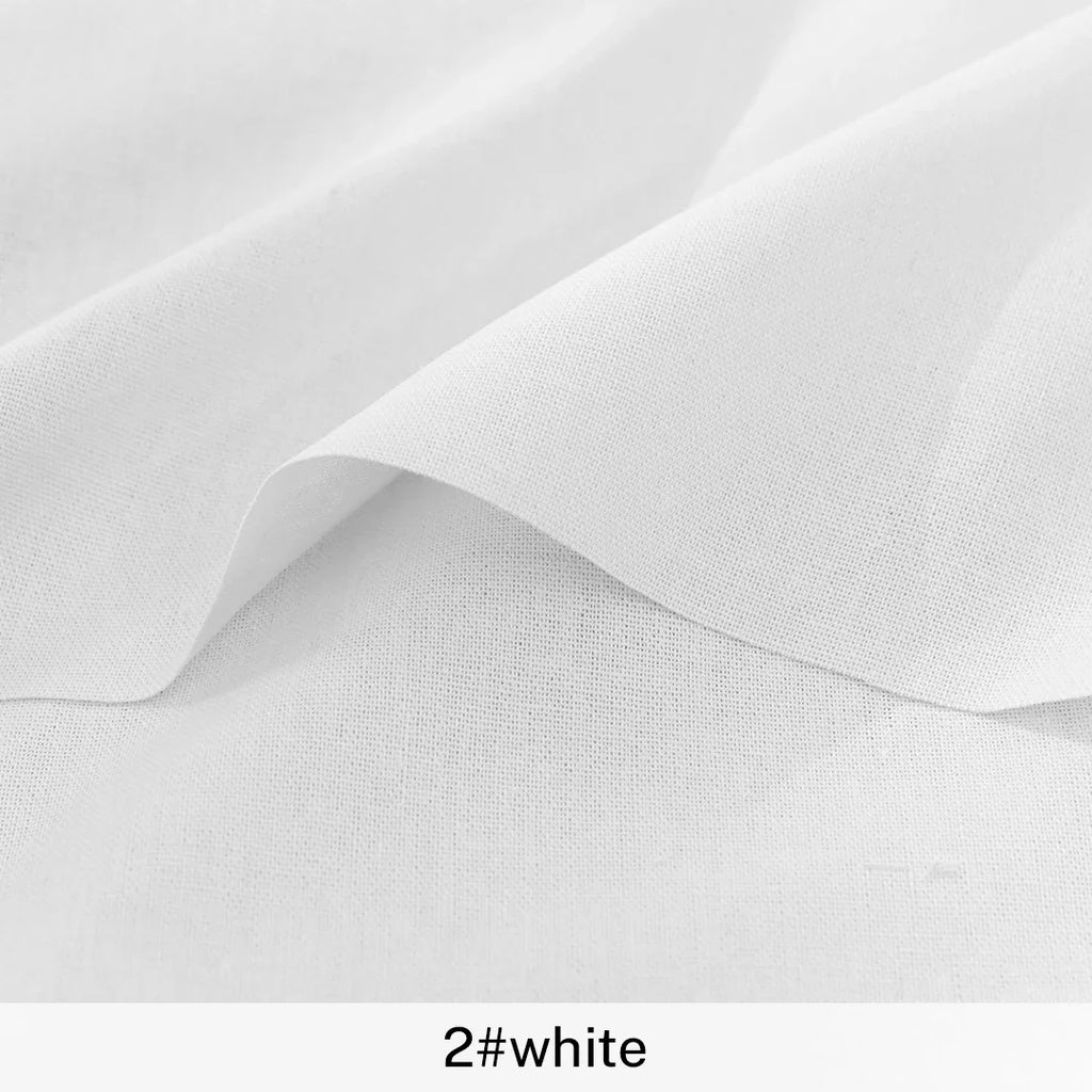 0.5/1/2 Yard Solid Color Cotton Linen Fabric Colorful Patchwork Seam Material DIY Curtain Home Textile Tablecloth Sewing Fabric