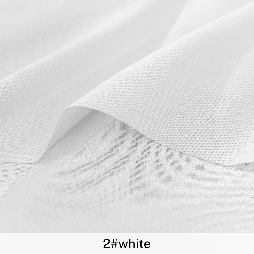 0.5/1/2 Yard Solid Color Cotton Linen Fabric Colorful Patchwork Seam Material DIY Curtain Home Textile Tablecloth Sewing Fabric