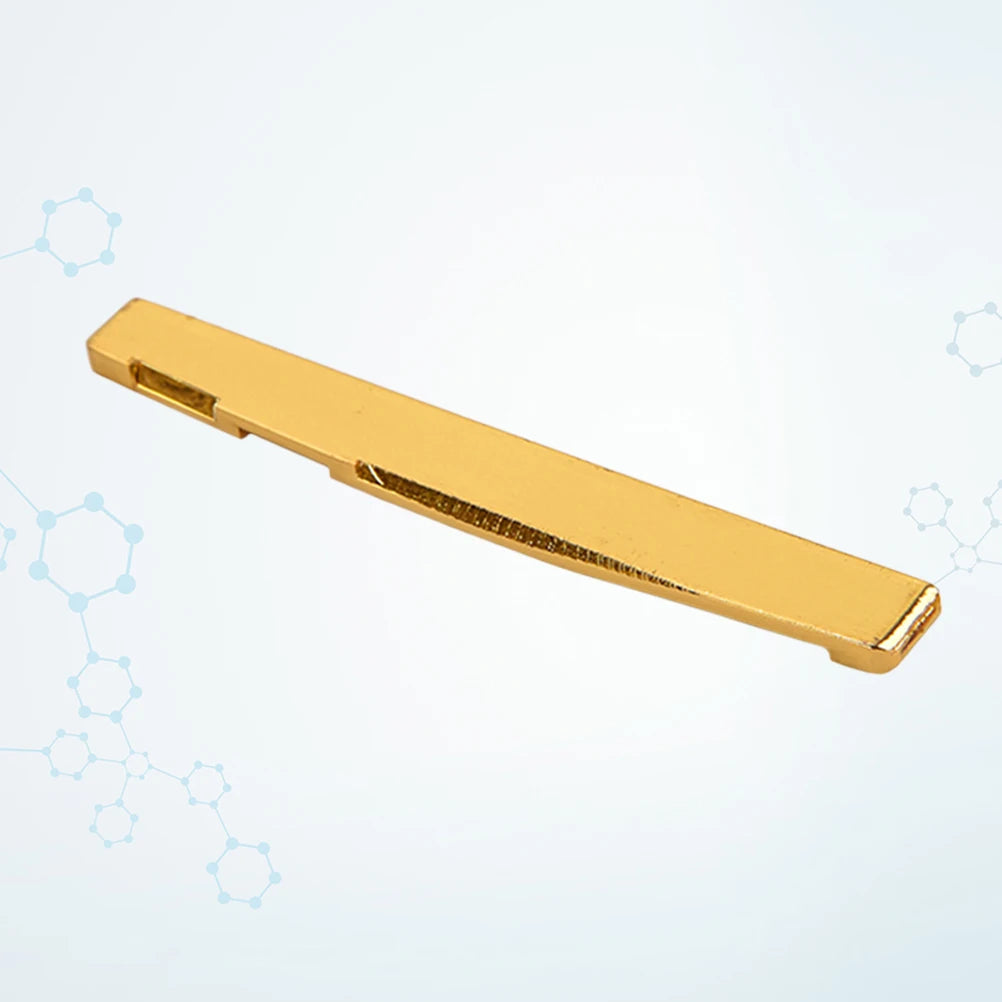 Bronze Guitar Bridge Saddle Brass Material Acoustic Folk Guitar Gold Plated Accessories Long Lasting Tone Clarity Sustain