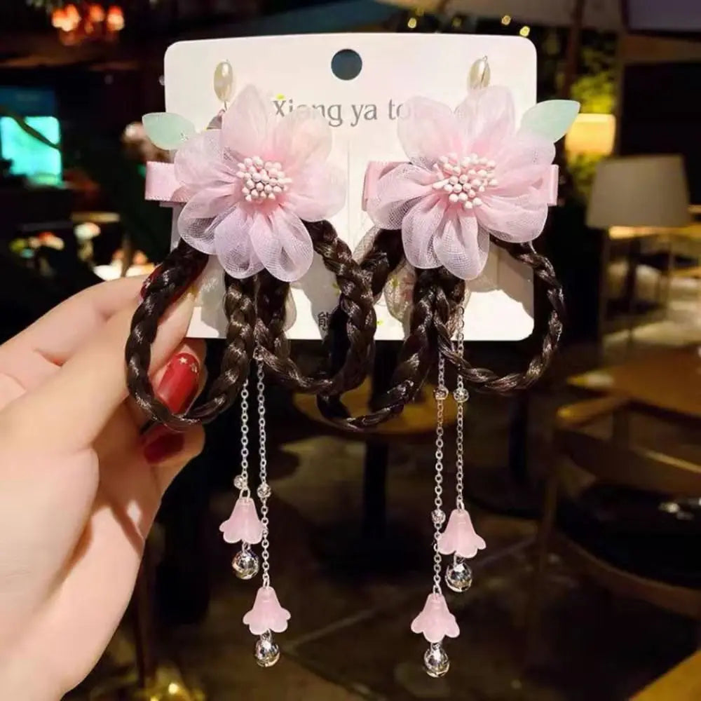 Duckbill Clip Bowknot  Hair Clip Wig Braid Head Wear Ancient Style  Hairpin Children Hair Clip Women Hair Accessories