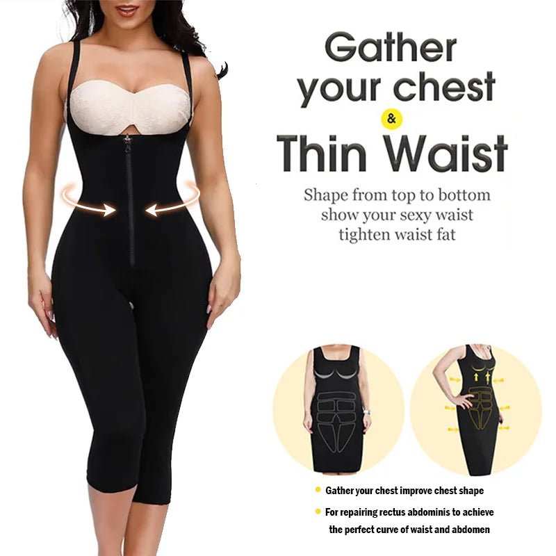 Colombian Girdles Shapers Post Surgical Waist Trainer Women's Open Bust Tummy Control Shapewear Thigh Trimmer Butt Lifter Fajas