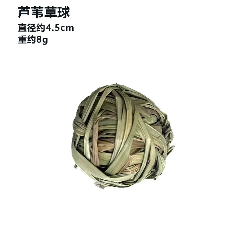 Chewing Braided Ball Guinea Pig Rabbit Hamster Small Animal Play Pet Interactive Chew Toy Natural Grass Ball Bunny Supplies