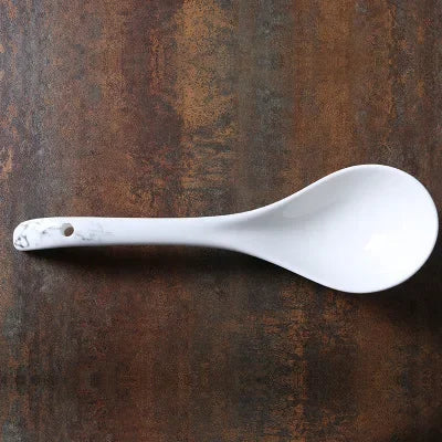 Ceramics Tableware Nordic Marbling Multiple Size Round Oval Plate Bowl Dish Pot Spoon Household Kitchen Supplies Dinnerware