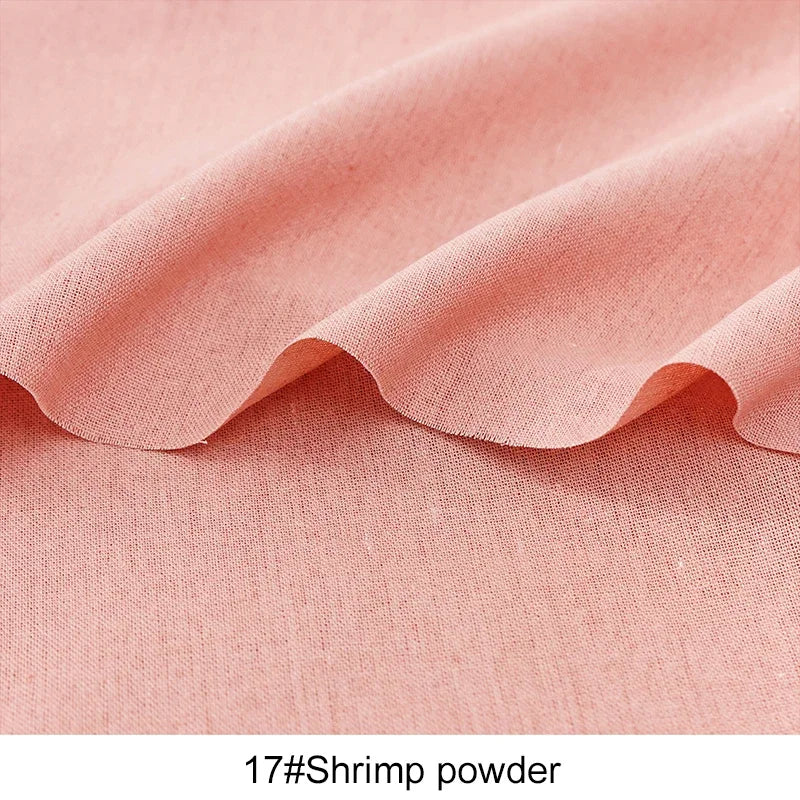 0.5/1/2 Yard Solid Color Cotton Linen Fabric Colorful Patchwork Seam Material DIY Curtain Home Textile Tablecloth Sewing Fabric