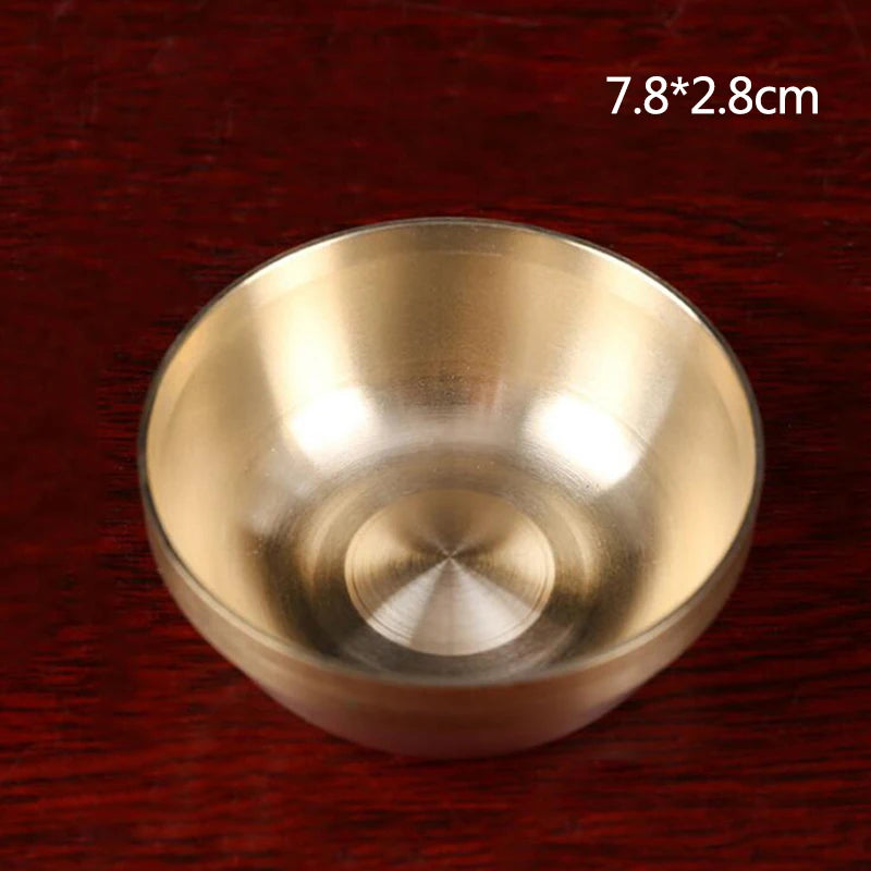 Copper Tibetan Bowl Buddha Disciples to Supply Water Meditation Mini Brass Cup Home Desk Decor 7Set