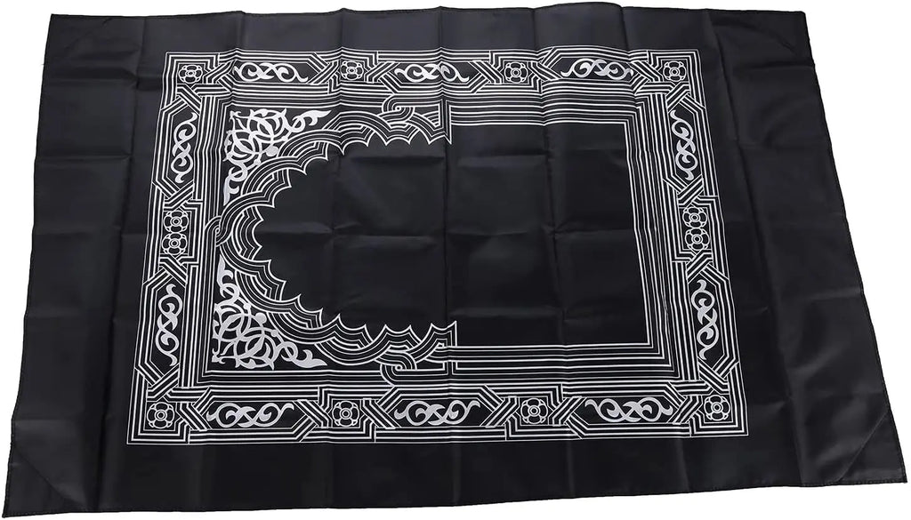 Prayer Rug Polyester Portable Braided Mats Simply Print with Compass In Pouch Travel Home New Style Mat Blanket 100x60cm