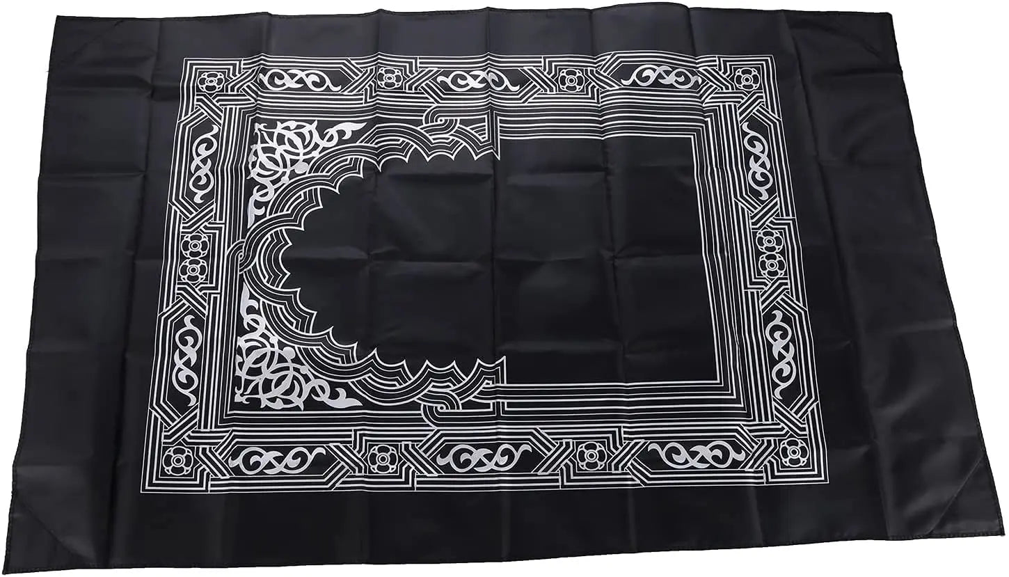 Prayer Rug Polyester Portable Braided Mats Simply Print with Compass In Pouch Travel Home New Style Mat Blanket 100x60cm