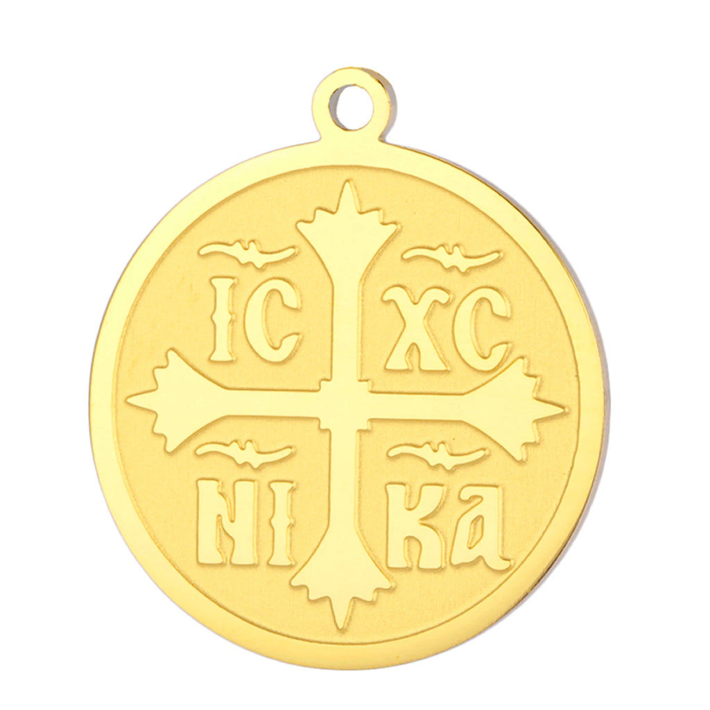 Stainless Steel Circle Cross Pendant for Necklace Earrings Bracelet Jewelry Set Gifts DIY Accessories Supplying Wholesale