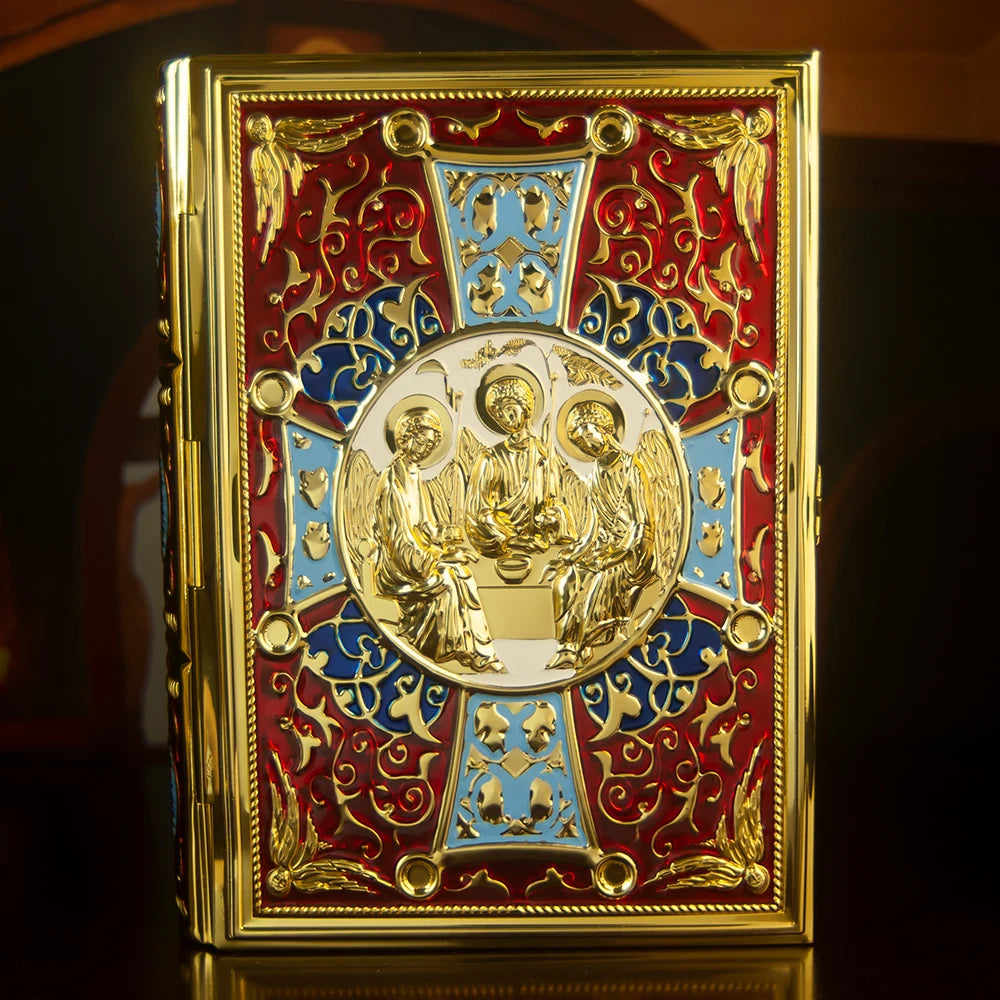 Eastern Orthodox Holy Scriptures Gospel Book Cover  For Church With High Quality Handmade And Gold Plating