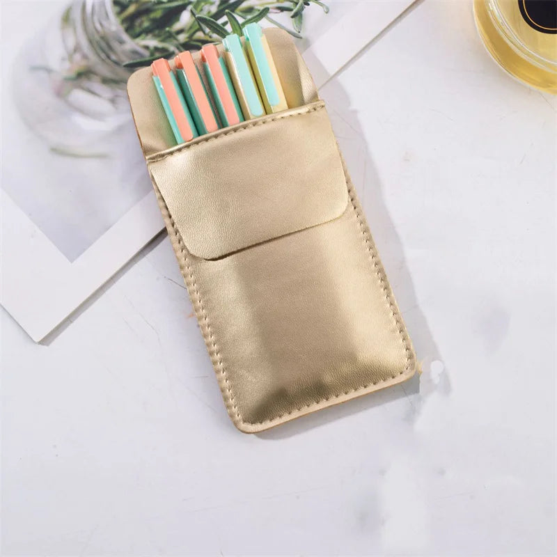 PU Leather Storage Bags Pencil Bags Clothes Pocket Doctor Nurse Staff Leak-proof Pen Pouch Hospital Business Pen Holder Supplies