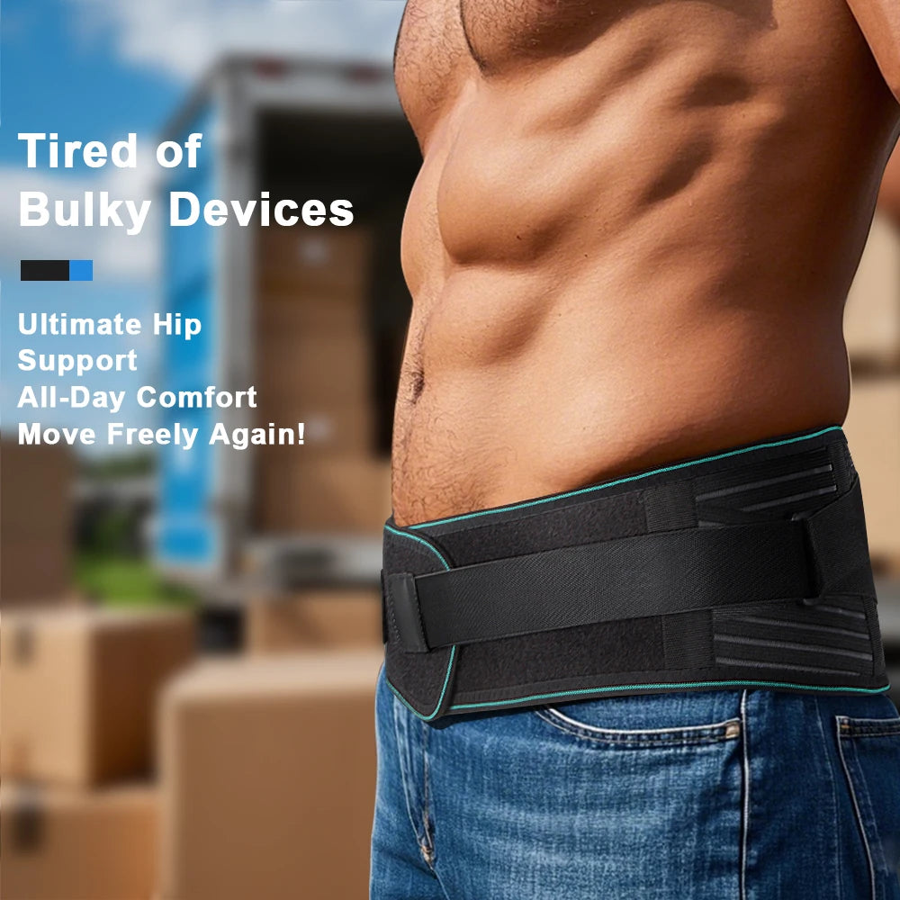 Back Brace for Lower Back Pain Relief, Adjustable Lumbar Support Belt, Improves Posture During Workouts, Sciatica,Herniated Disc