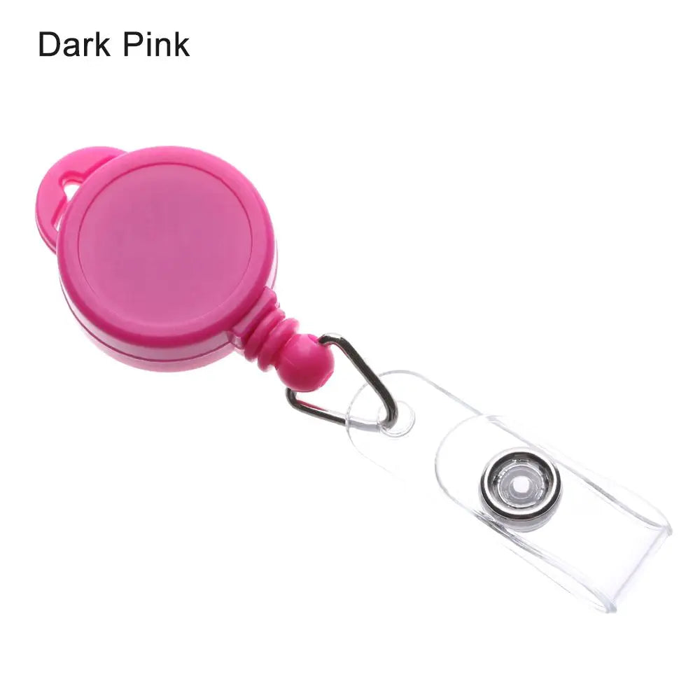 Retractable Key Ring ID Name Card Anti-Lost Clip Durable Lanyards Clip Staff Card Badge Holder Accessories Office Supplies