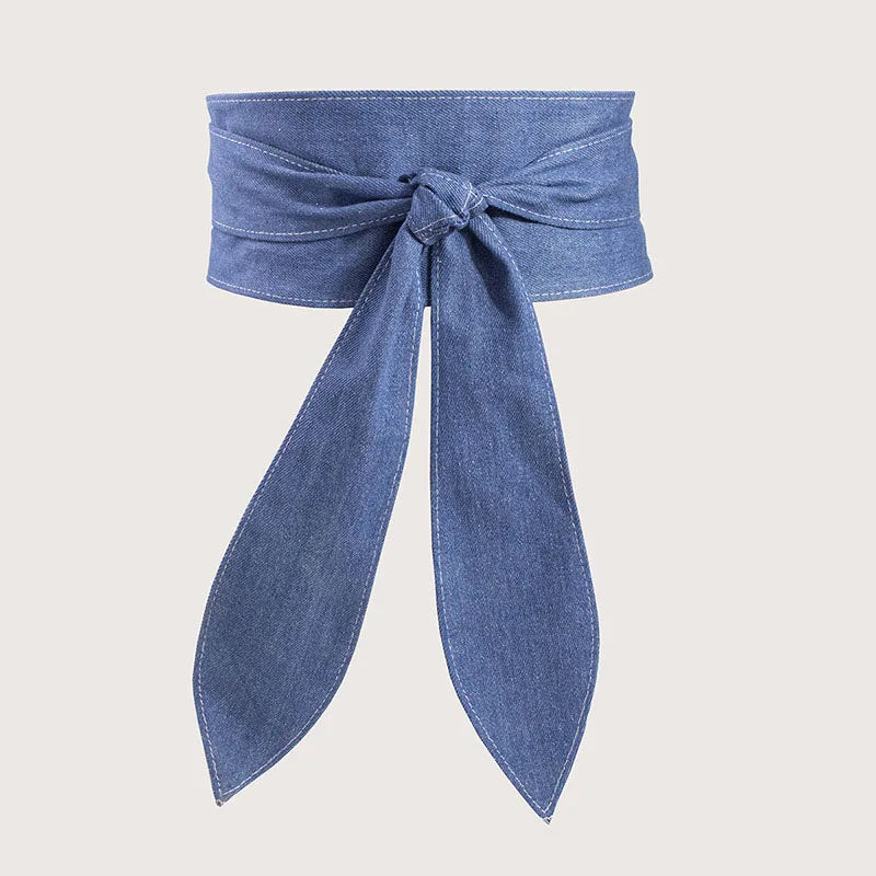 Women's Bow Wide Belt Fashion Corset Woman Decor Waistband High Quality Solid Color Girdles Ribbon Belts For Dresses YF1011