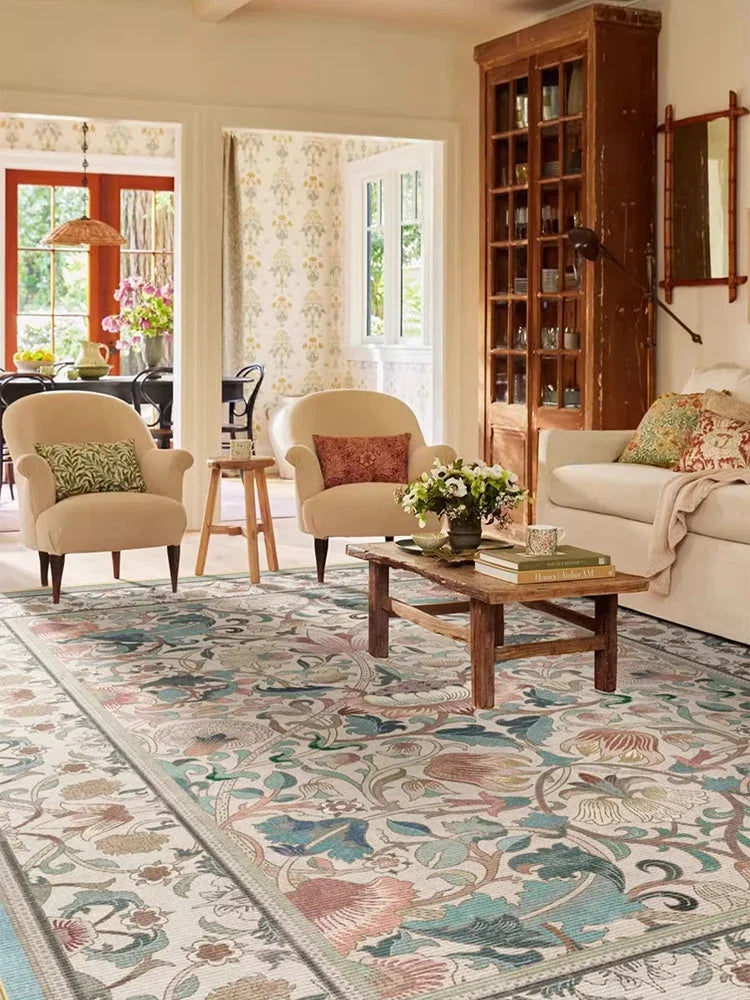 Vintage Persian Carpet Comfortable Luxury Living Room Decorative Carpets Ethnic Style Art Bedroom Rugs Soft Machine Washable Rug