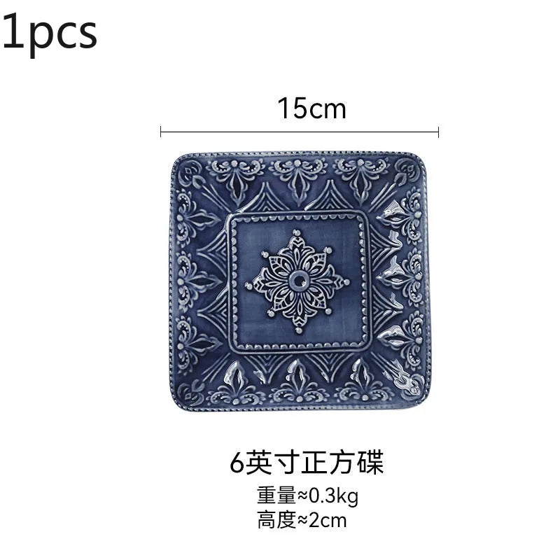 European Style Plates Creative Steak Plates Ceramic Plates Light Luxury High-end Tableware