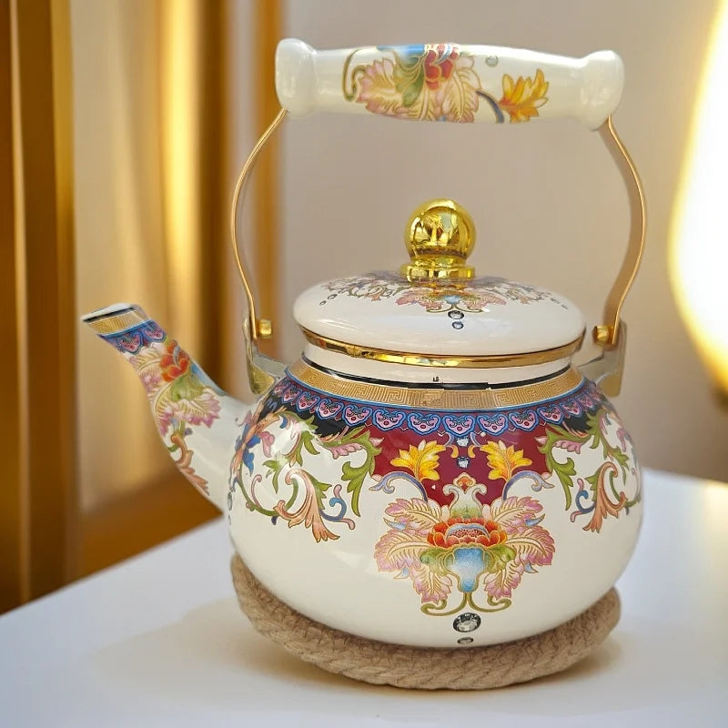 Kettle, Thickened 2.5 Liters Enamel Enamel Teapot Hot Kettle Milk Teapot Ceramic Pot for Induction Cooker Tea Pot 2