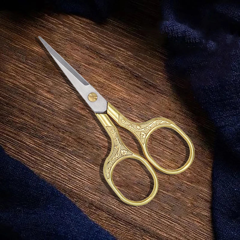 Small Vintage European Style Scissors Stainless Steel For Cross Stitch Cutting Embroidery Sewing Handcraft Craft DIY Art Work