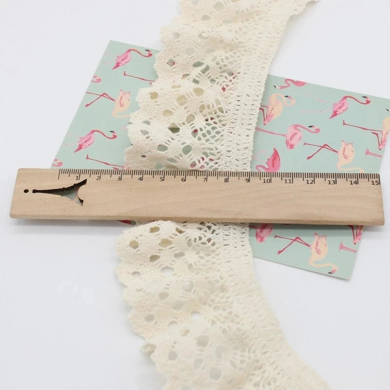 Cotton Embroidery Pleated Lace Cloth DIY Children's Clothes Body Skirt Pants Ruffled Trim Sewing Decoration Dentelle Ruban
