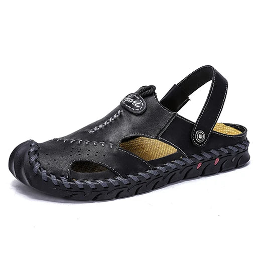 Genuine Leather Sandals Men's Comfortable Slipper Summer Man Sandals 2024 Trending Man's Leather Sandal Designer Men's Shoes