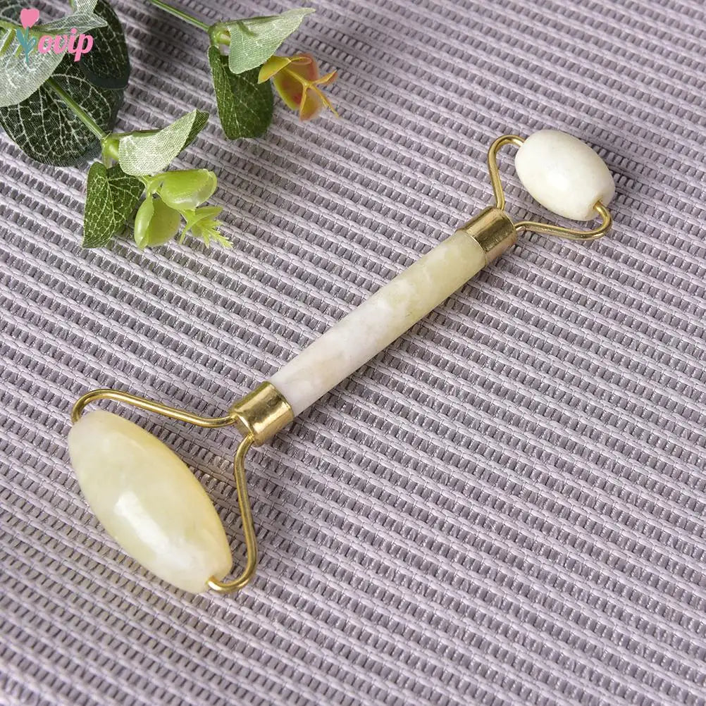 1 Pcs Portable Pratical Facial Massage Roller Natural Jade Anti Wrinkle Face Slimming Shaper Body Foot Relaxation Beauty Tool