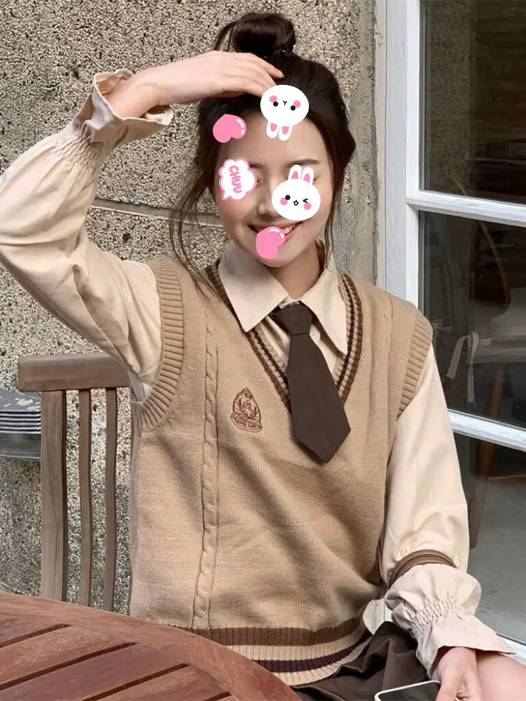 Daily JK Ties Solid 7CM Lazy Neckties Girls Short Shirt Tie Kids Student Collar School Uniform Accessories College Female Cravat