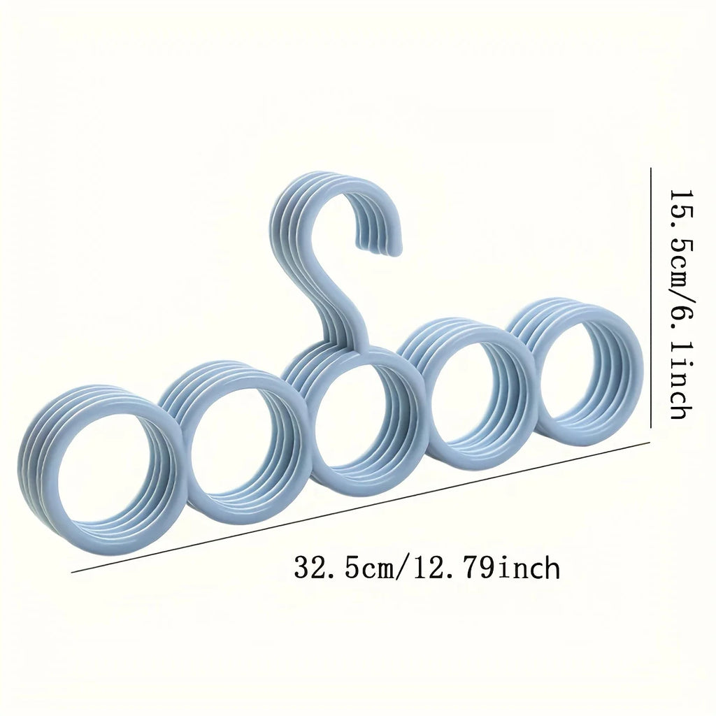1pc/3pcs/5pcs Five-Ring Storage Hanger, Multifunctional Clothes Scarves , Save Space Closet Organizer For Home And Dorm