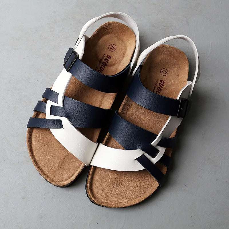 2022 New Summer Fashion Men Leather Sandals Outdoor Comfortable Breathable Sports Casual Non-Slip Beach Luxury Sandals