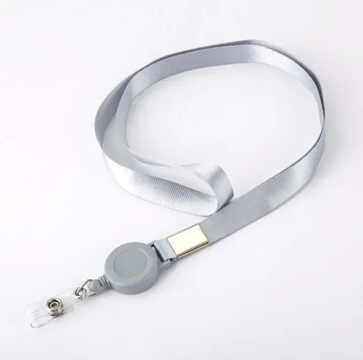 Aluminum Alloy Card Holder Retractable Badge Reel Lanyard Employee Staff Name ID Card Card Holder Business Supplies