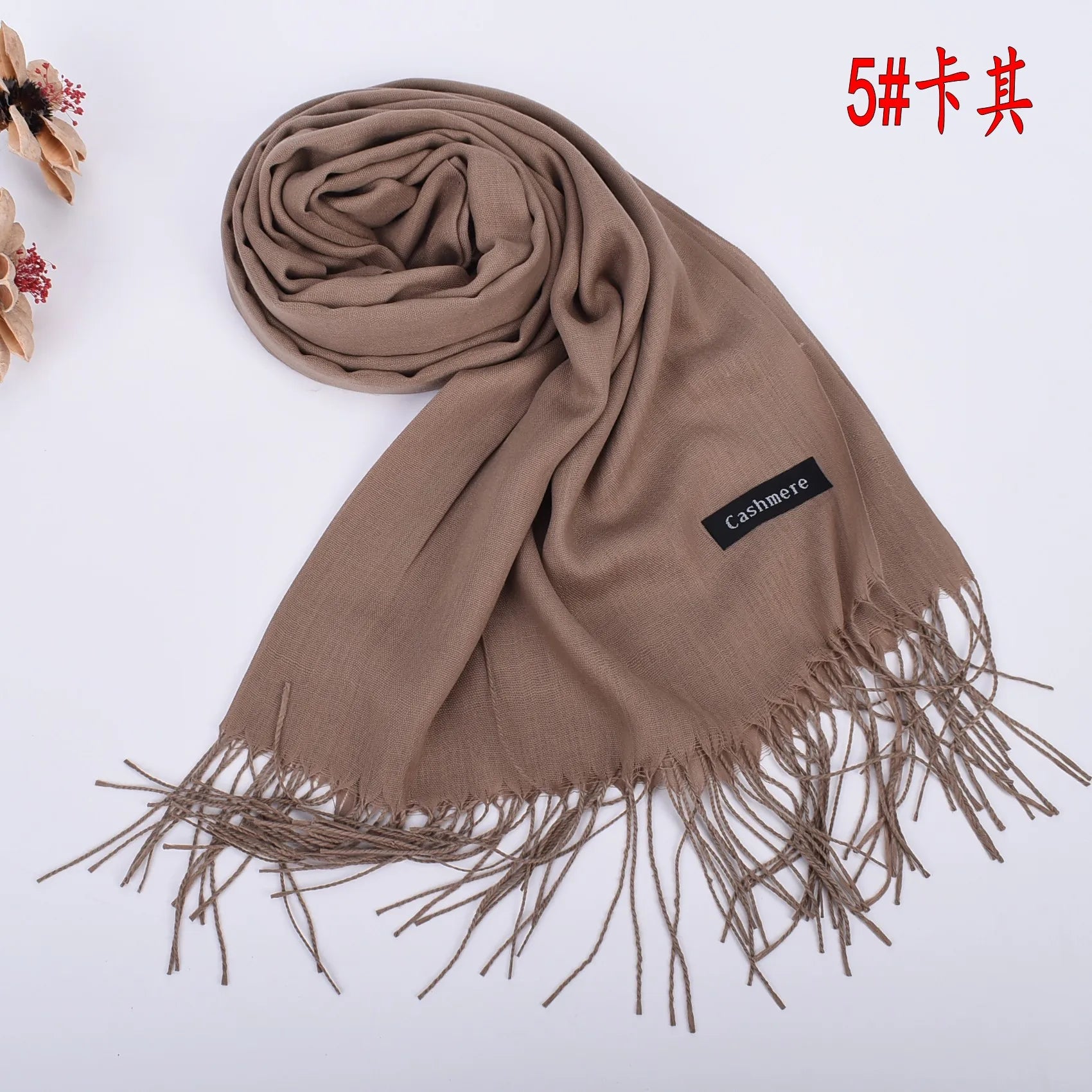 New autumn and winter solid color scarf for both men and women, 100g single color headscarf shawl