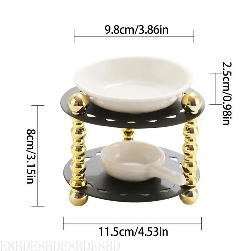 E8BD Ceramics Essential Oil Burners Fragrances Lamp with Spoon for Home Decors