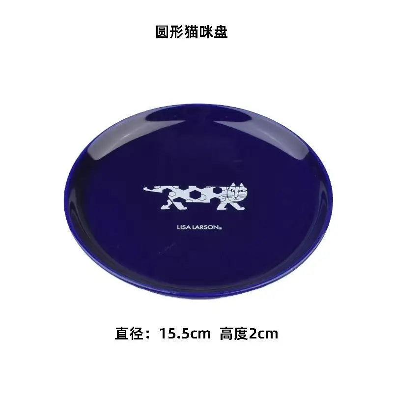 Japanese Vintage Hand Painted Dots Daisy Pottery Deep Plates Creative Moon Star Steak Flat Plate Handmade Salad Dinner Dishes