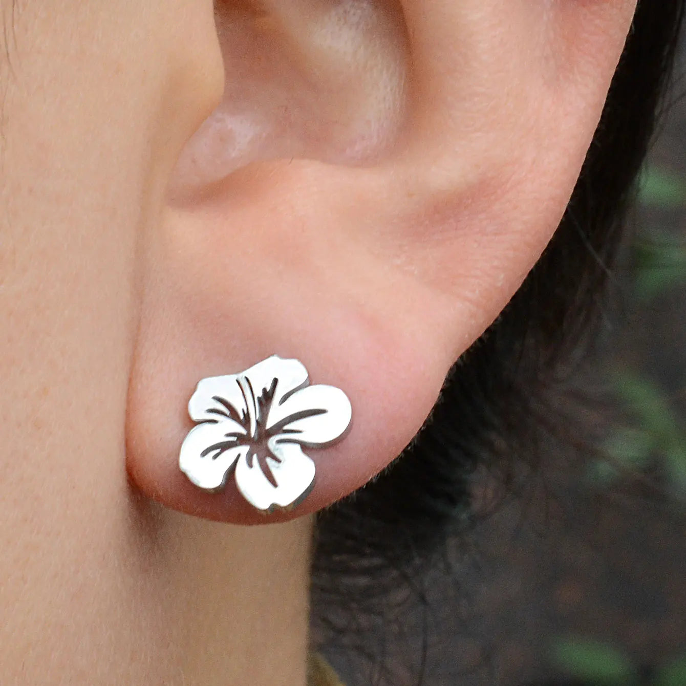 Minimalist Stainless Steel Earings Mini Heart Star Geometric Stud Earrings For Women Cute Cat Dog Flower Leaf Earrings Jewelry
