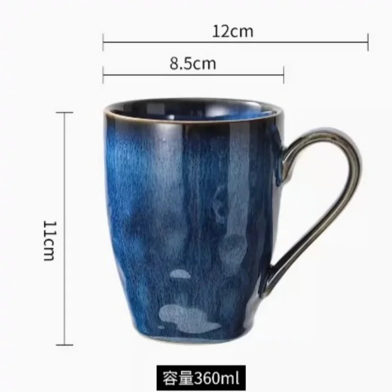 Ceramic Coffee Mug  for Cocoa Cappuccino Latte Cereal Chines Teacup Water Milk Cup Dishwasher Safe Microwave Safe