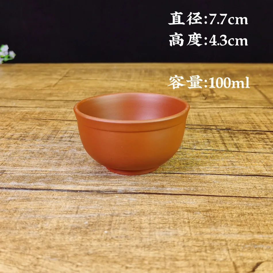 80ml Authentic Yixing Purple Clay Teacup Handmade Meditation Cup Travel Tea Bowl Pu'er Master Tea Cup Chinese Tea Set